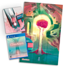 The Etherborn video game, a card and a poster with the artwork