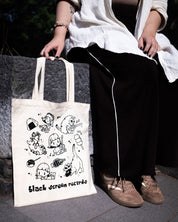 Black Screen Records - Tote Bag - Snacks & Sounds