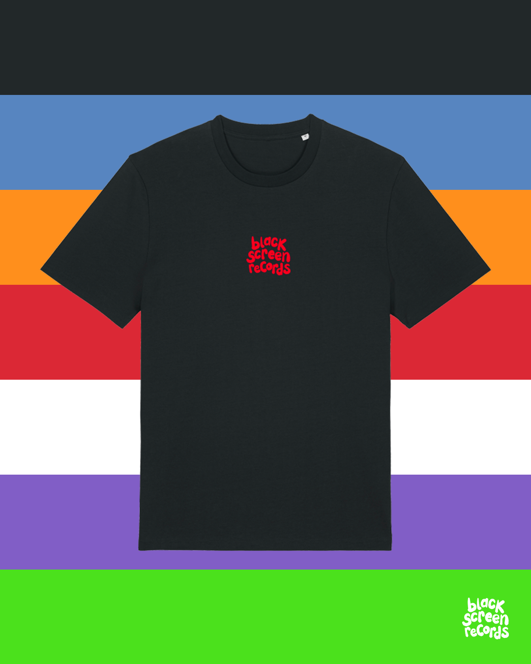 Black Screen Records • BSR-MONOLITH • Embroidered Logo T-Shirt