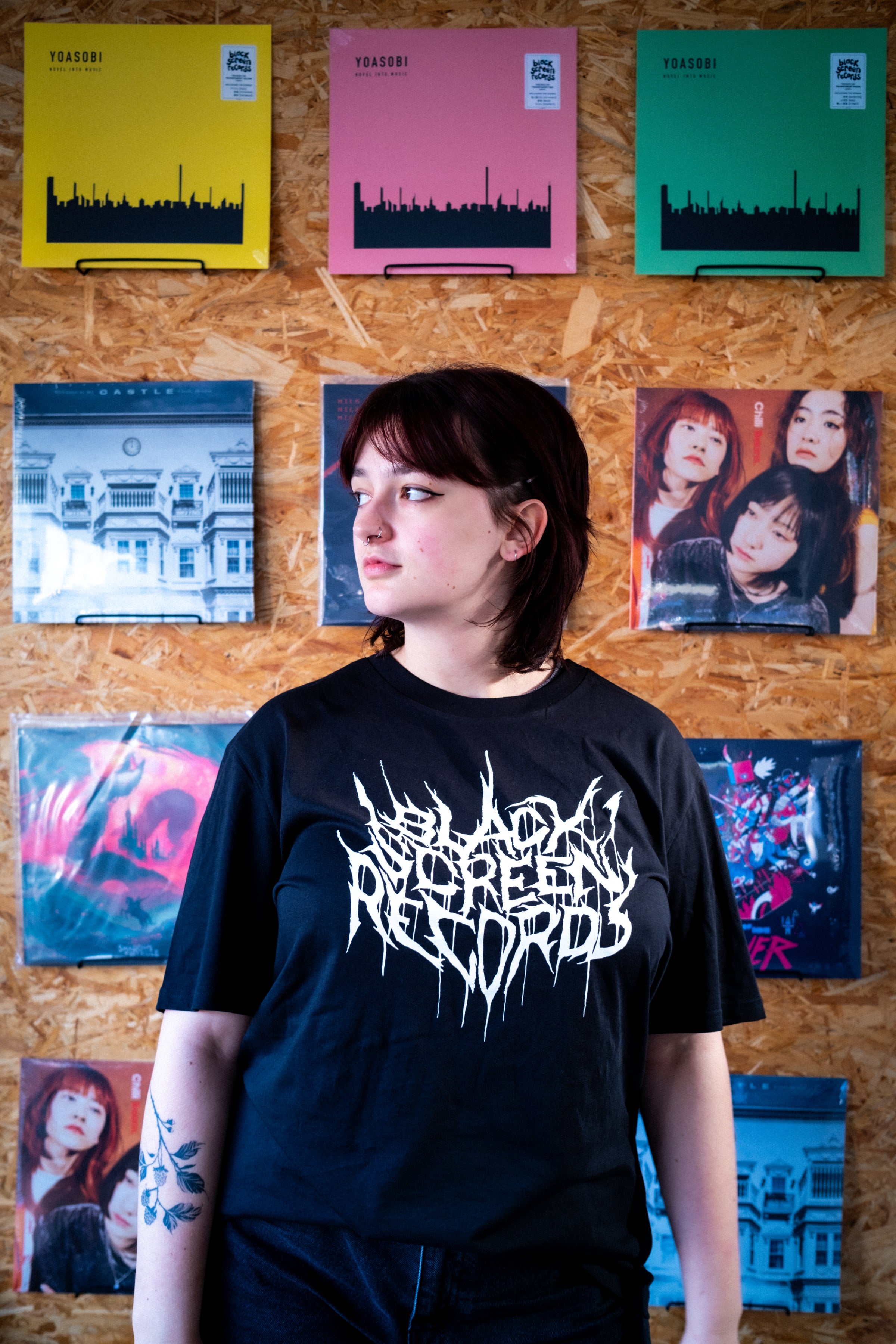 Black Screen Records • Black Metal Logo • T-Shirt [Black]
