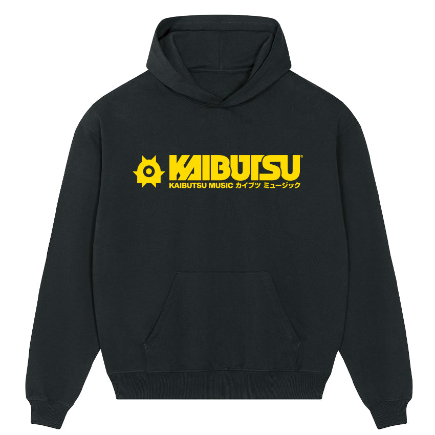 KAIBUTSU Logo • Printed Hoodie [Black/Yellow]