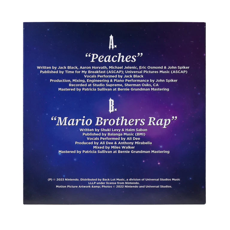 Peaches / Mario Brothers Rap (from The Super Mario Bros. Movie) [7"]