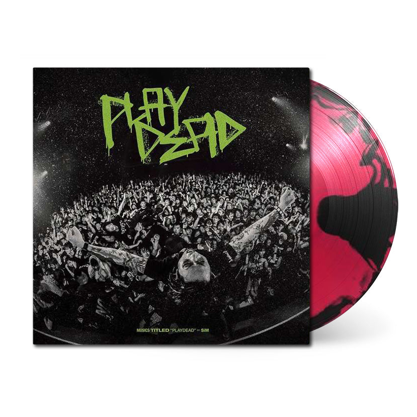 SiM PLAYDEAD Pink Black A Side B Side Vinyl Mock-up