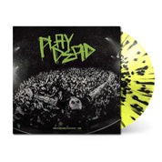 SiM PLAYDEAD Yellow with Black Splatter Vinyl Mock-up