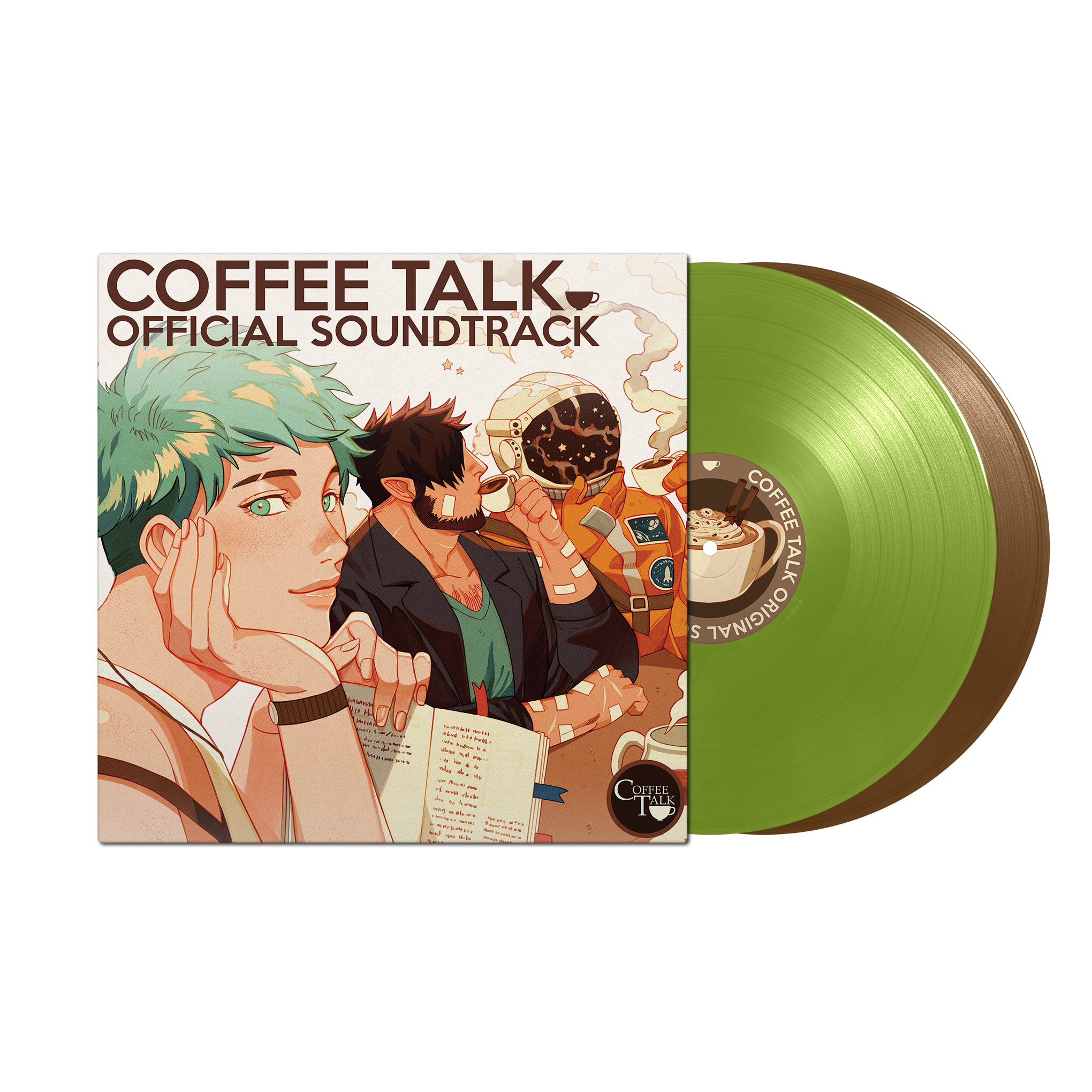 coffee talk: detailed view of vinyl record