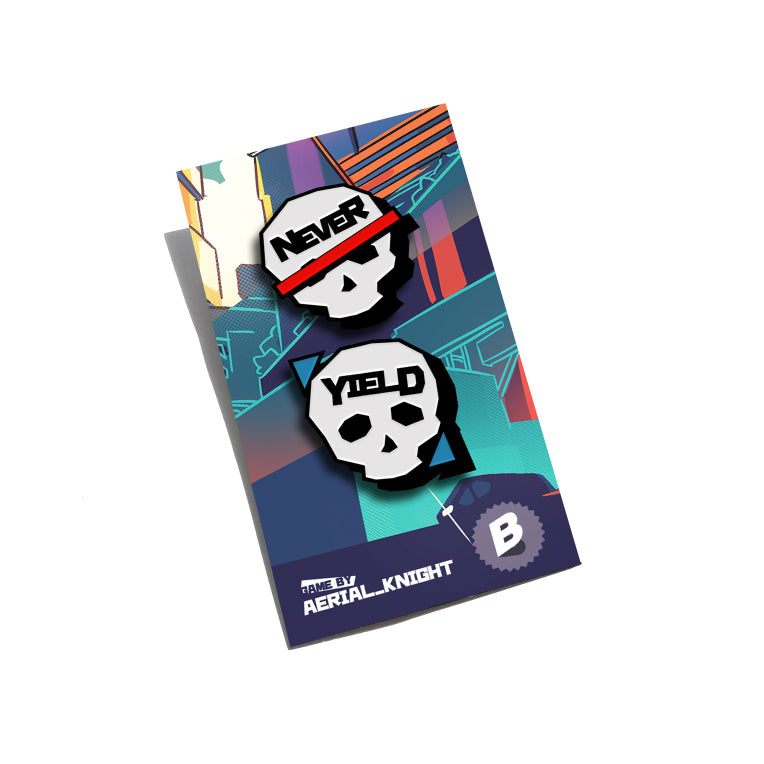 soft enamel pin with skull design