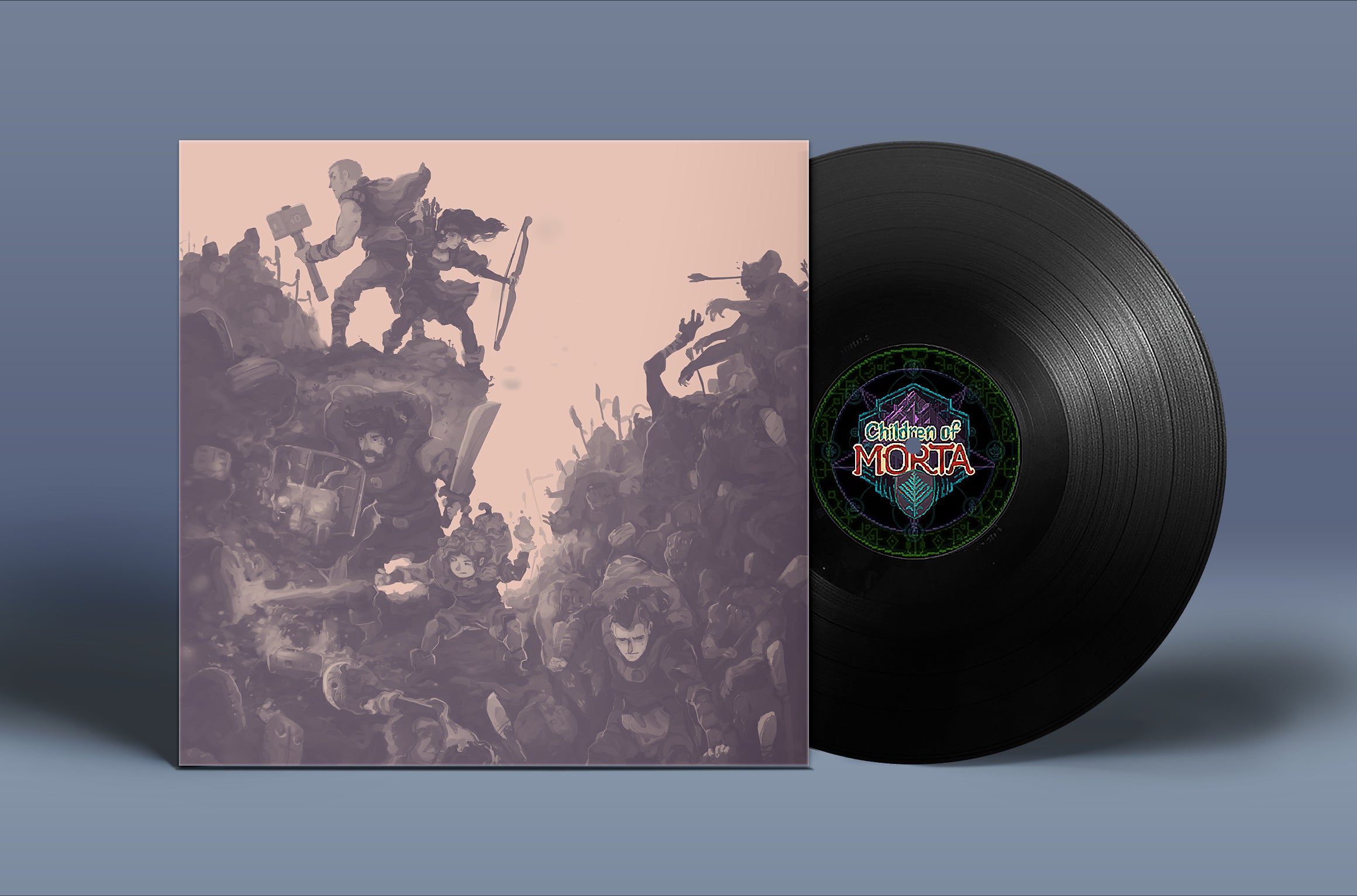 inner sleeve and vinyl record of children of morta