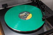 Banana Jamz 199X vinyl being played on a record player