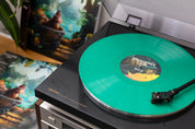 Banana Jamz 199X vinyl being played on a record player