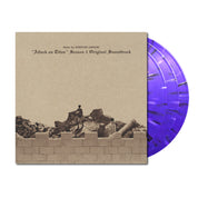 Attack on Titan Season 2 on purple and white splattered triple vinylwhite splattered 