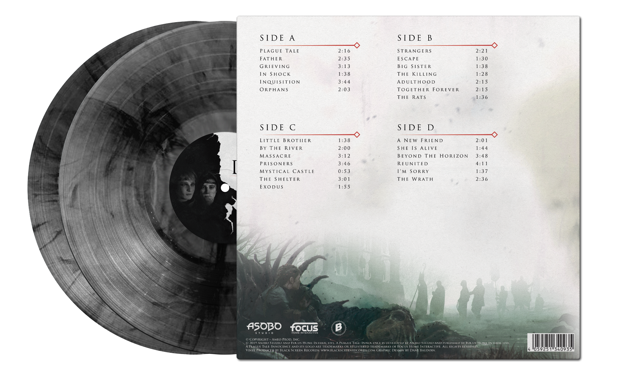 Innocence Plague Tale: – Records 2xLP Vinyl • • A Soundtrack Black Screen