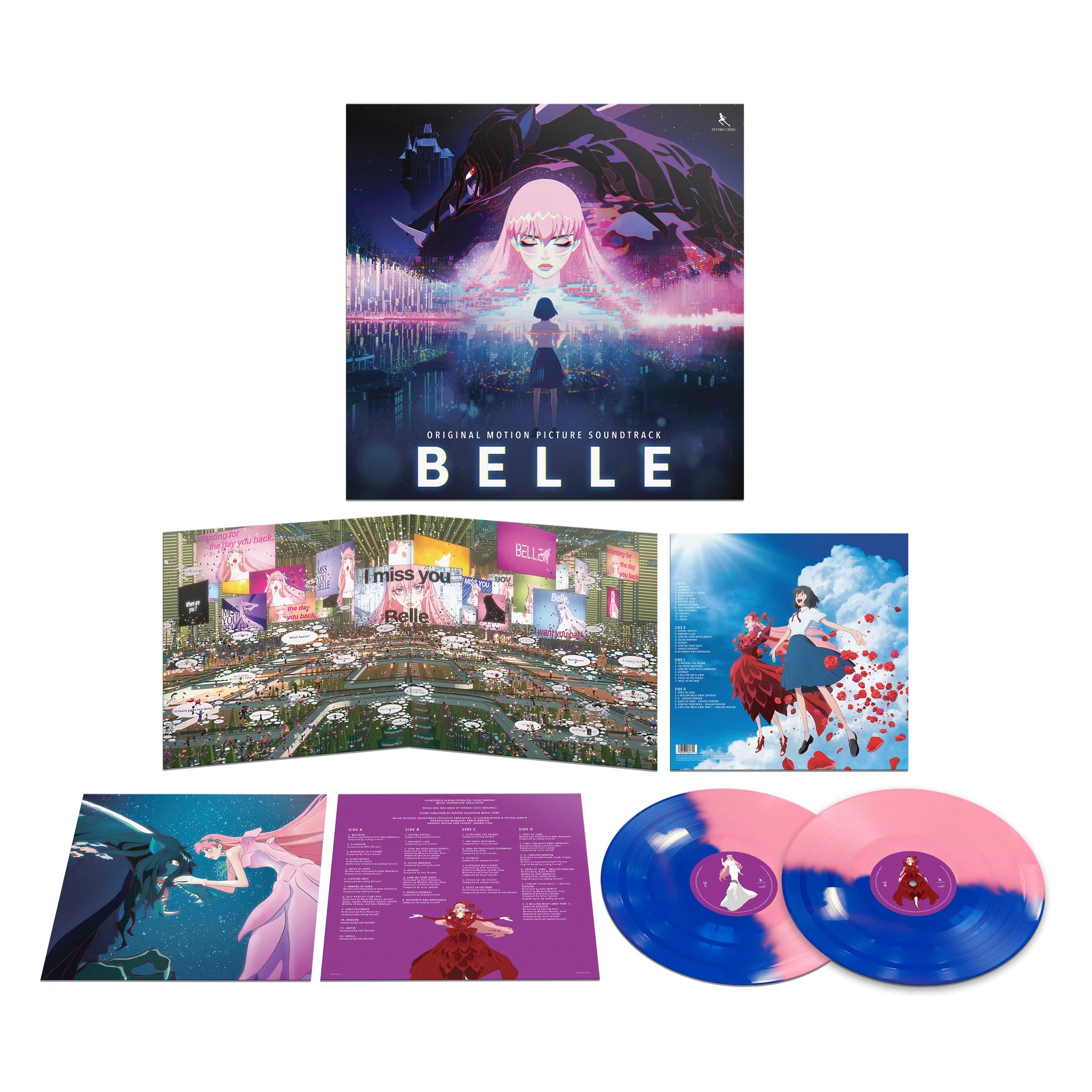 Belle Anime Soundtrack Vinyl Mock-up Packshot