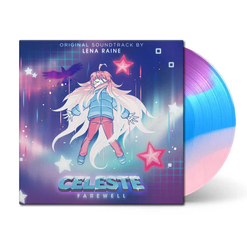 Celeste Farewell soundtrack vinyl pink/blue/purple striped variant