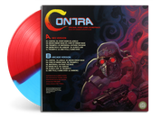 Contra Soundtrack Blue/Red vinyl and back cover