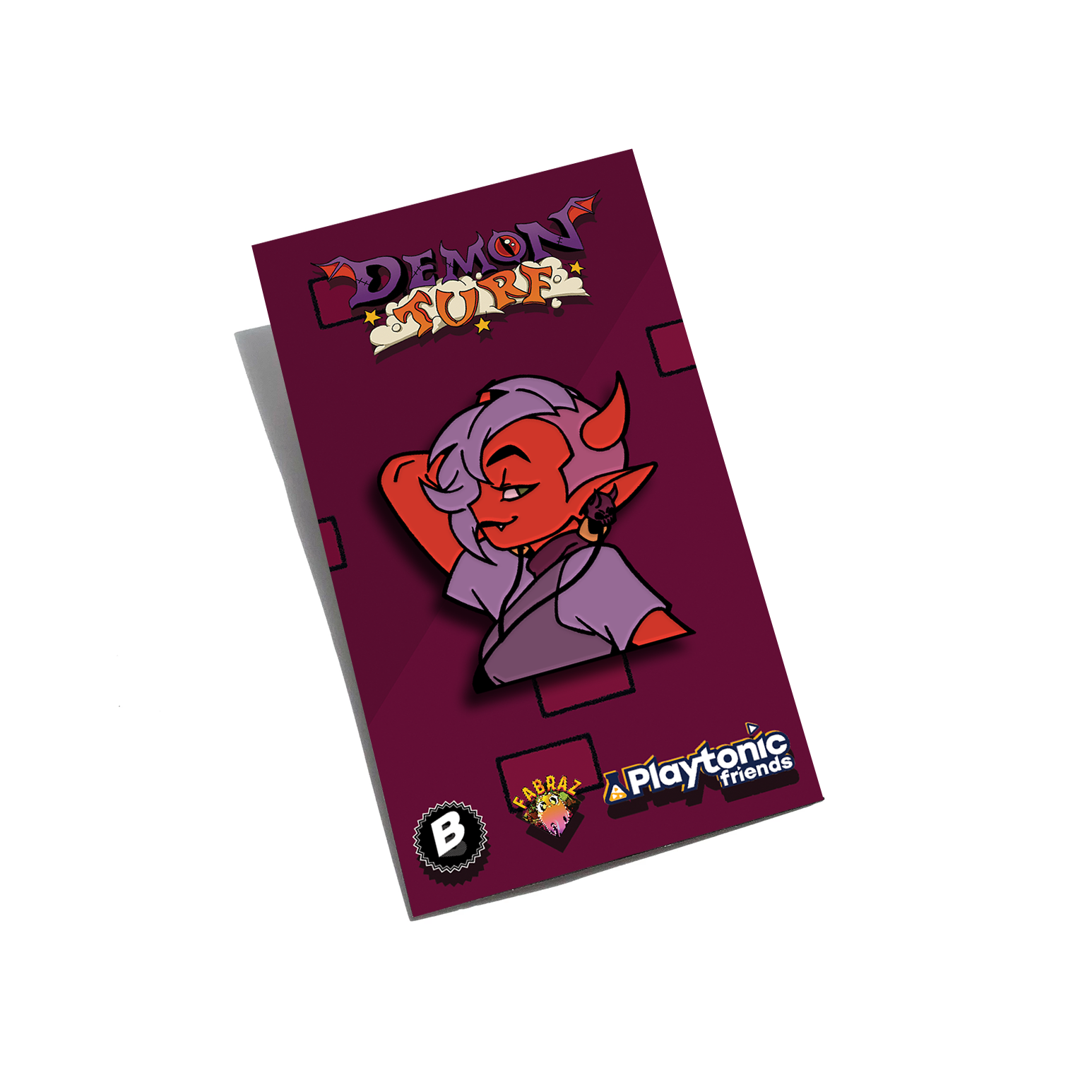 Demon Turf pin cover design