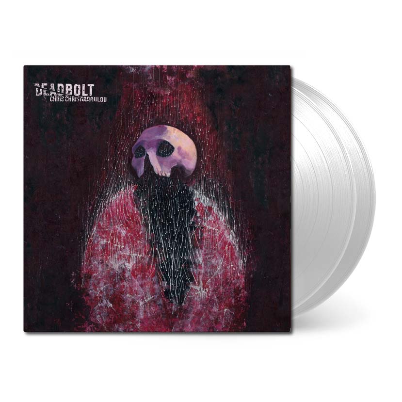 Deadbolt on white vinyl