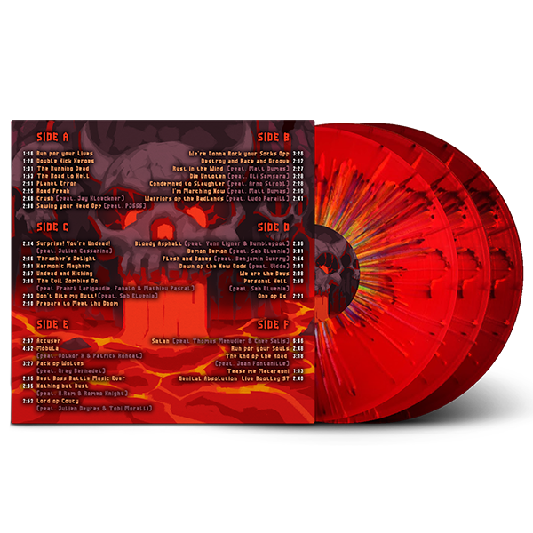 Double Kick Heroes Triple Red Marbled Vinyl with Back Cover