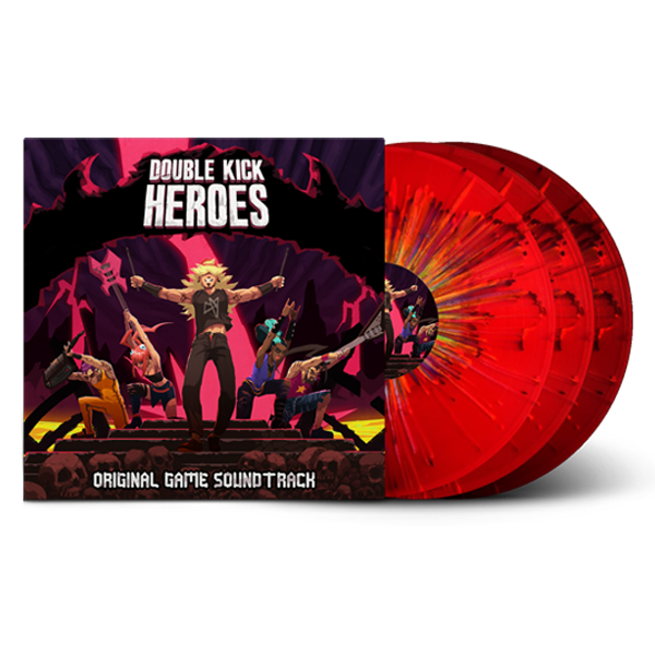 Double Kick Heroes Triple Red Marbled Vinyl with Front Cover 2