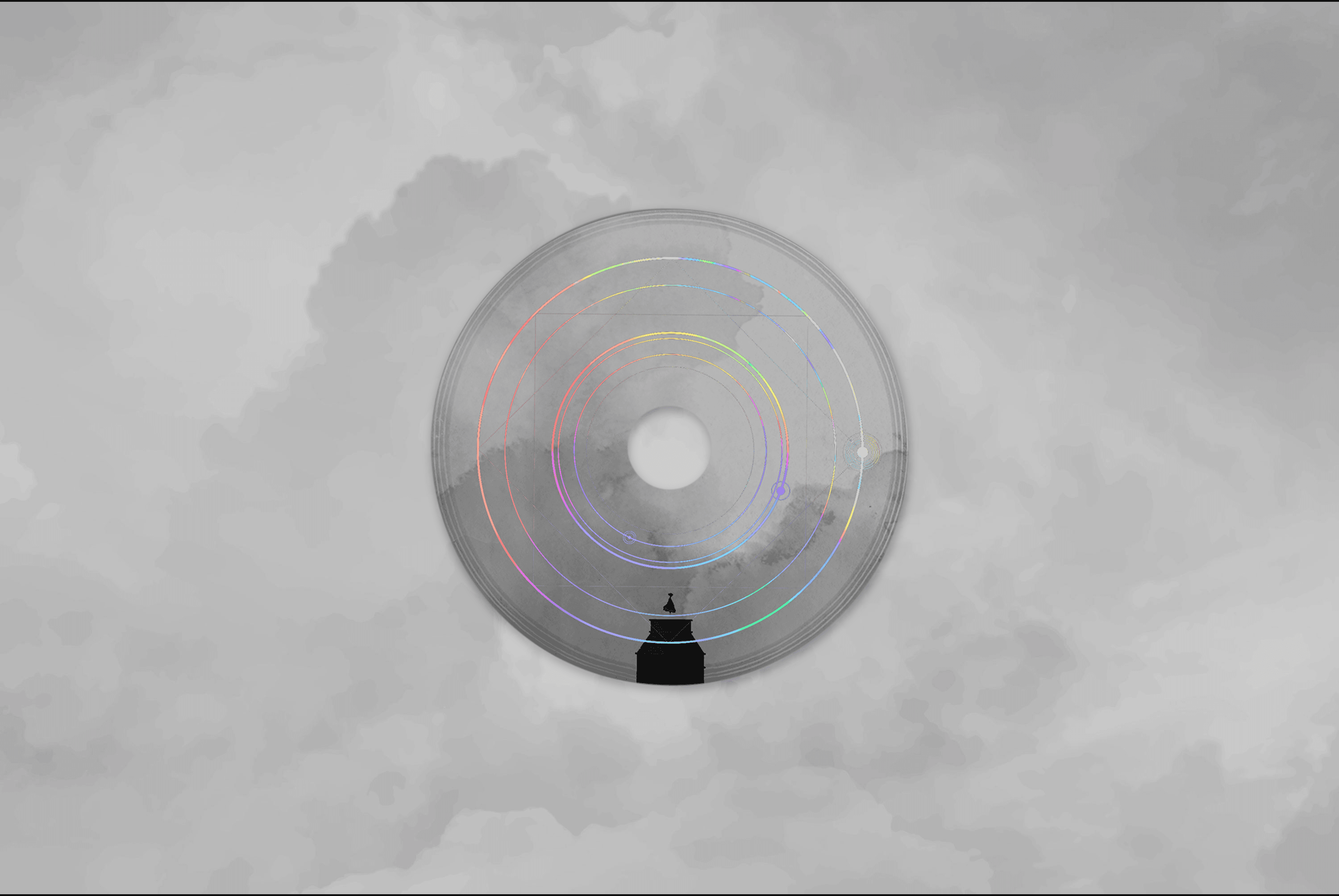 Gris Piano Collections single CD with cloudy background