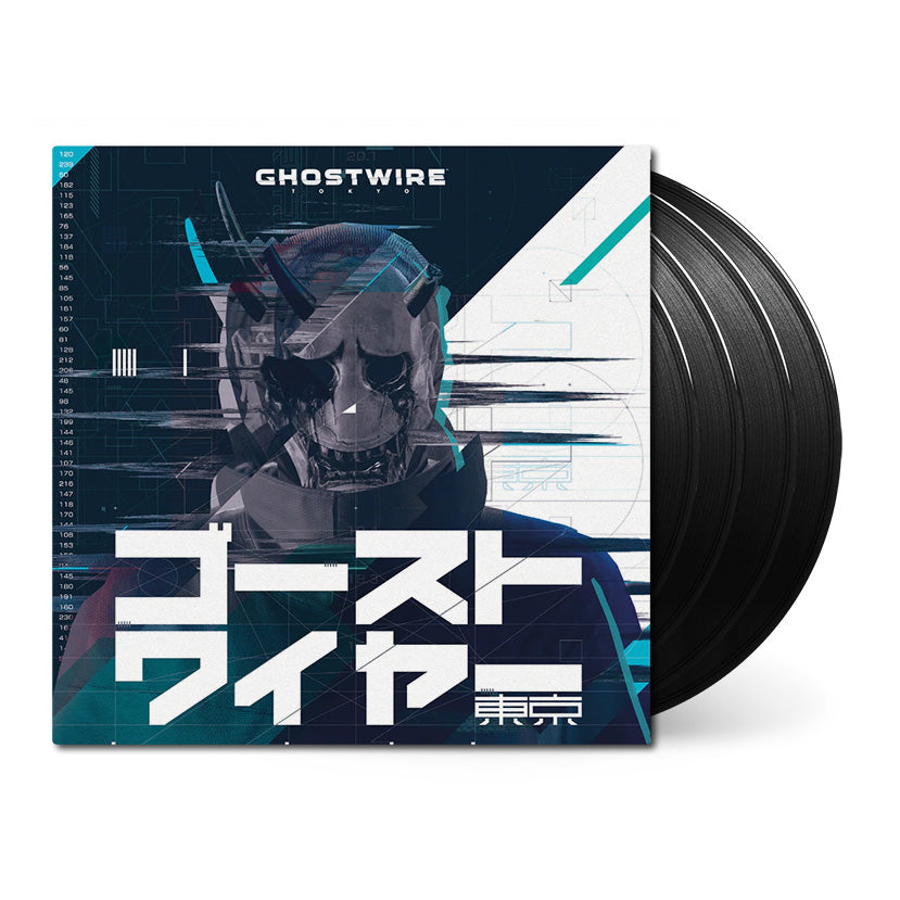 Ghostwire Tokyo Deluxe boxset cover with 4xLP black