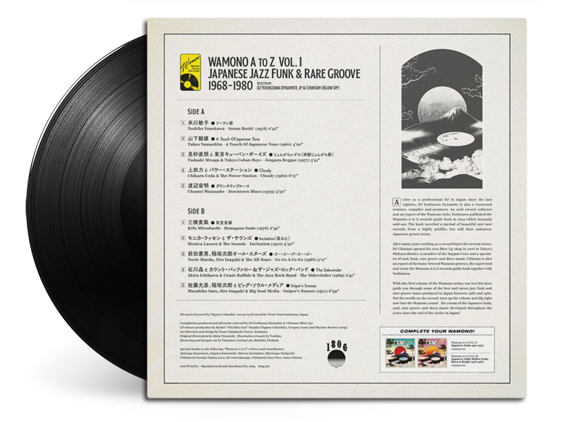 WAMONO A to Z Vol. I 1xLP on black 180g vinyl with back cover