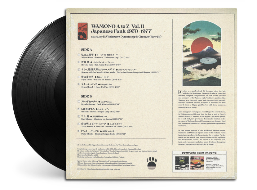 WAMONO A to Z Vol. II 1xLP on black 180g vinyl with backcover