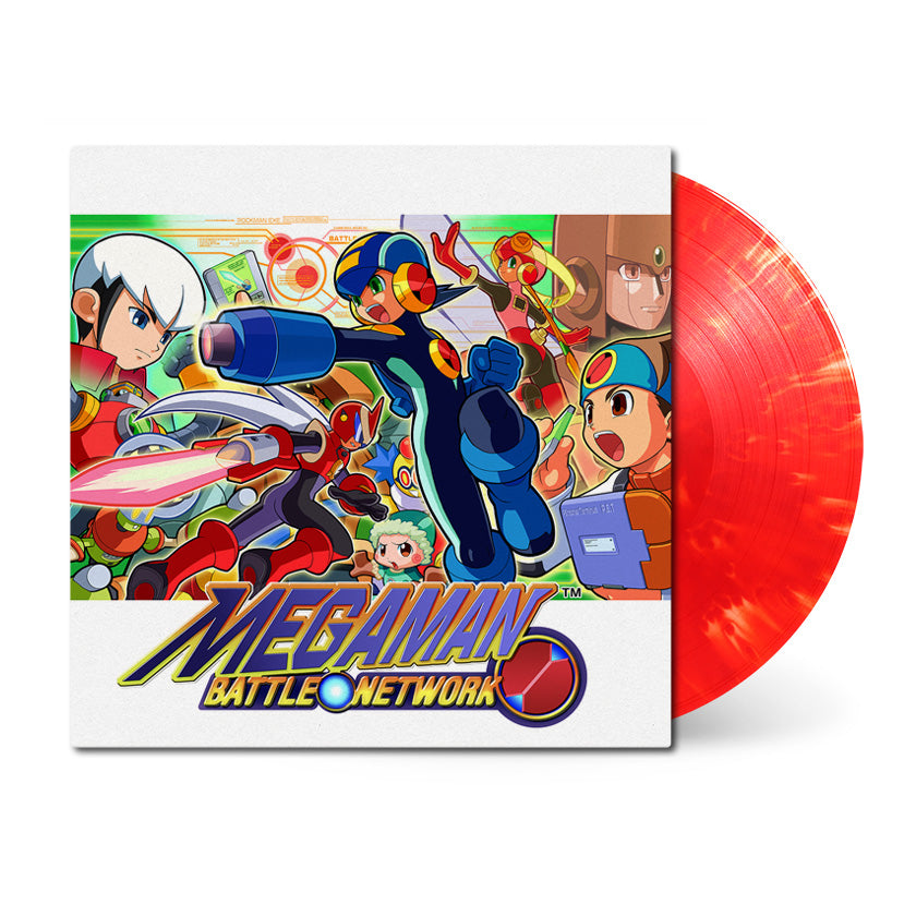 Mega Man Battle Network Soundtrack Mock-up on Cloudy Red/Clear Vinyl