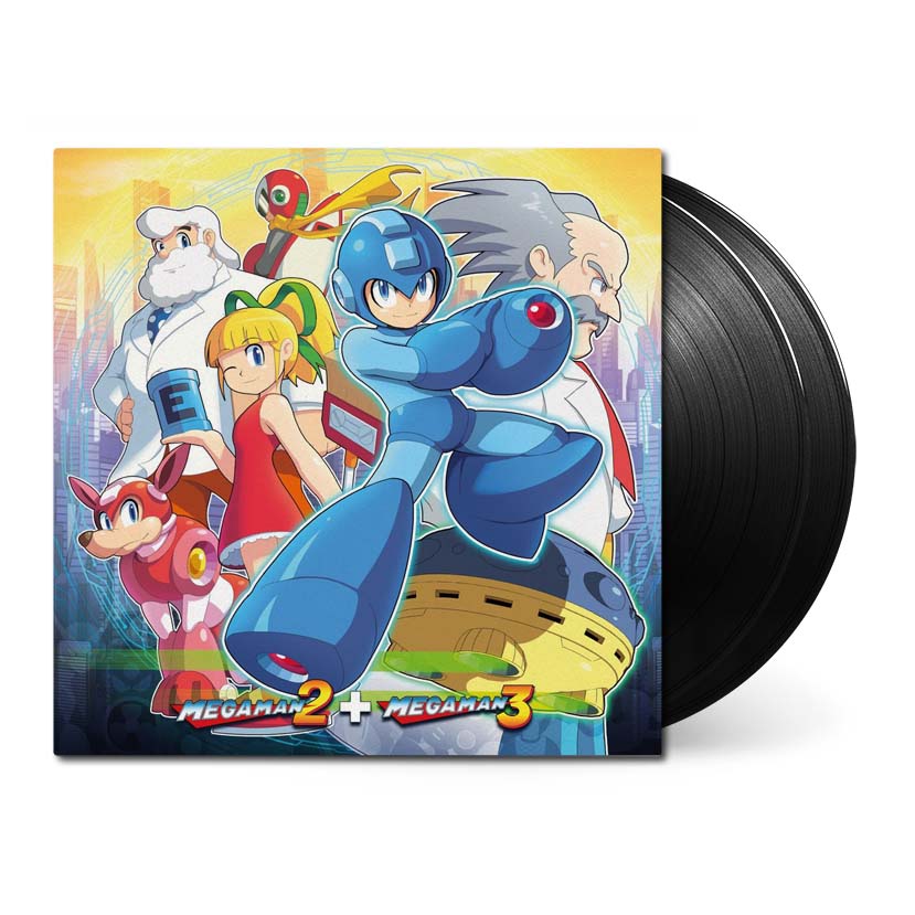 Mega Man 2 and Mega Man 3 Soundtrack on Black Vinyl with Front Sleeve