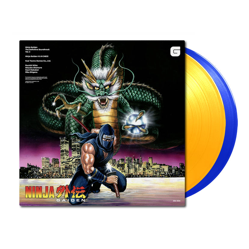 Ninja Gaiden on yellow and blue vinyl