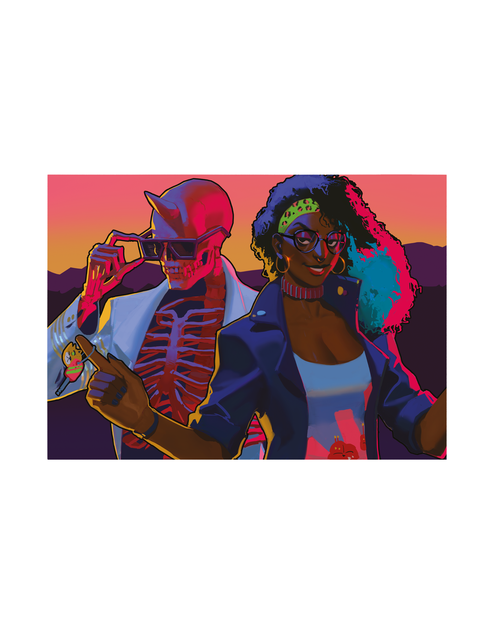 Paradise Killer single poster neon