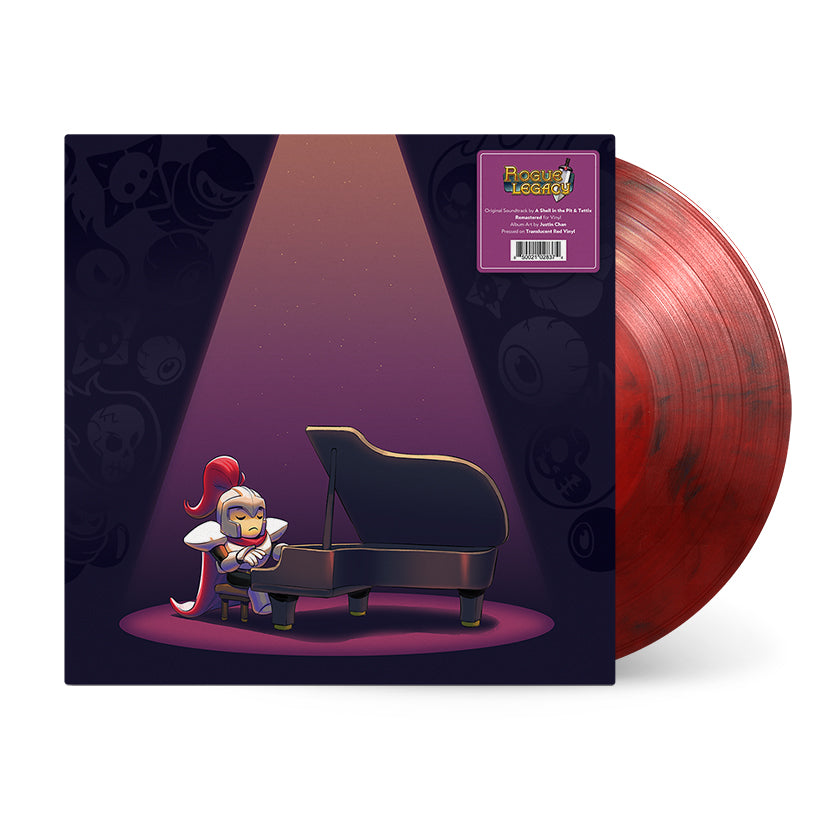Rogue Legacy Vinyl Soundtrack Front Cover and colored vinyl