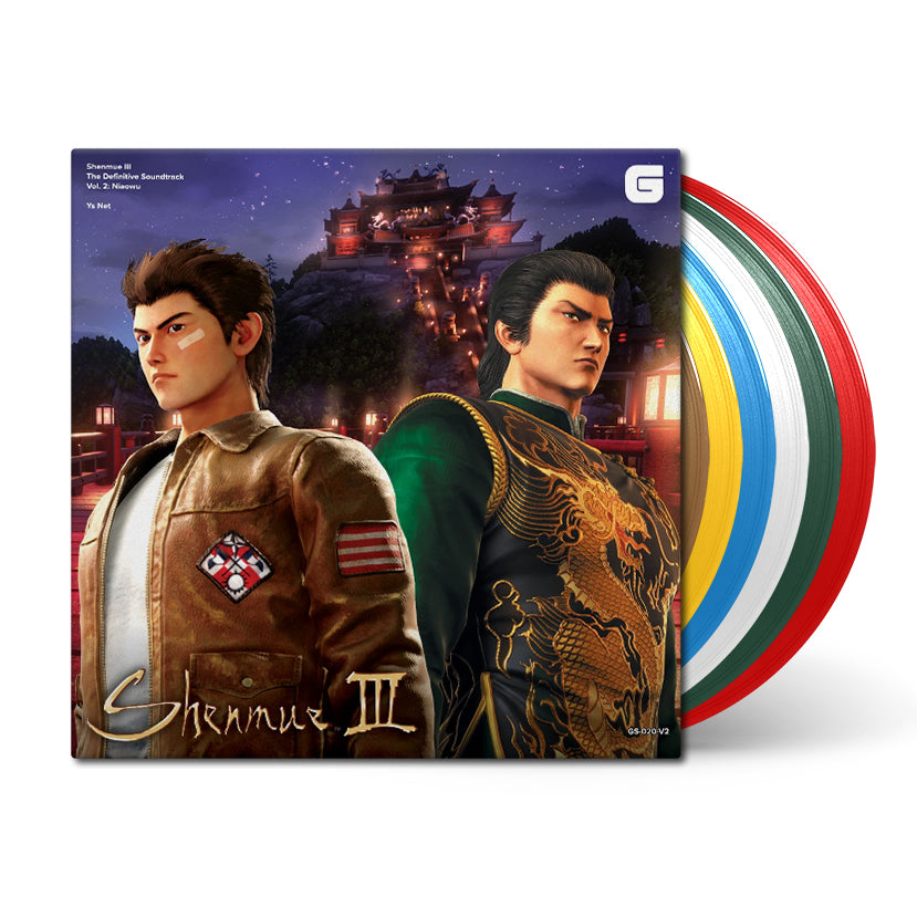 Shenmue III Vol.2: Niaowu on sixfold vinyl in bronze, gold, blue, white, green and red