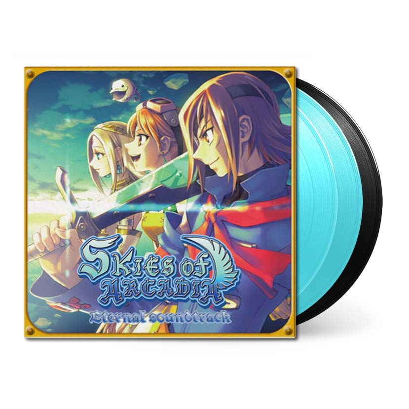 Skies of Arcadia Front Cover blue and black vinyl