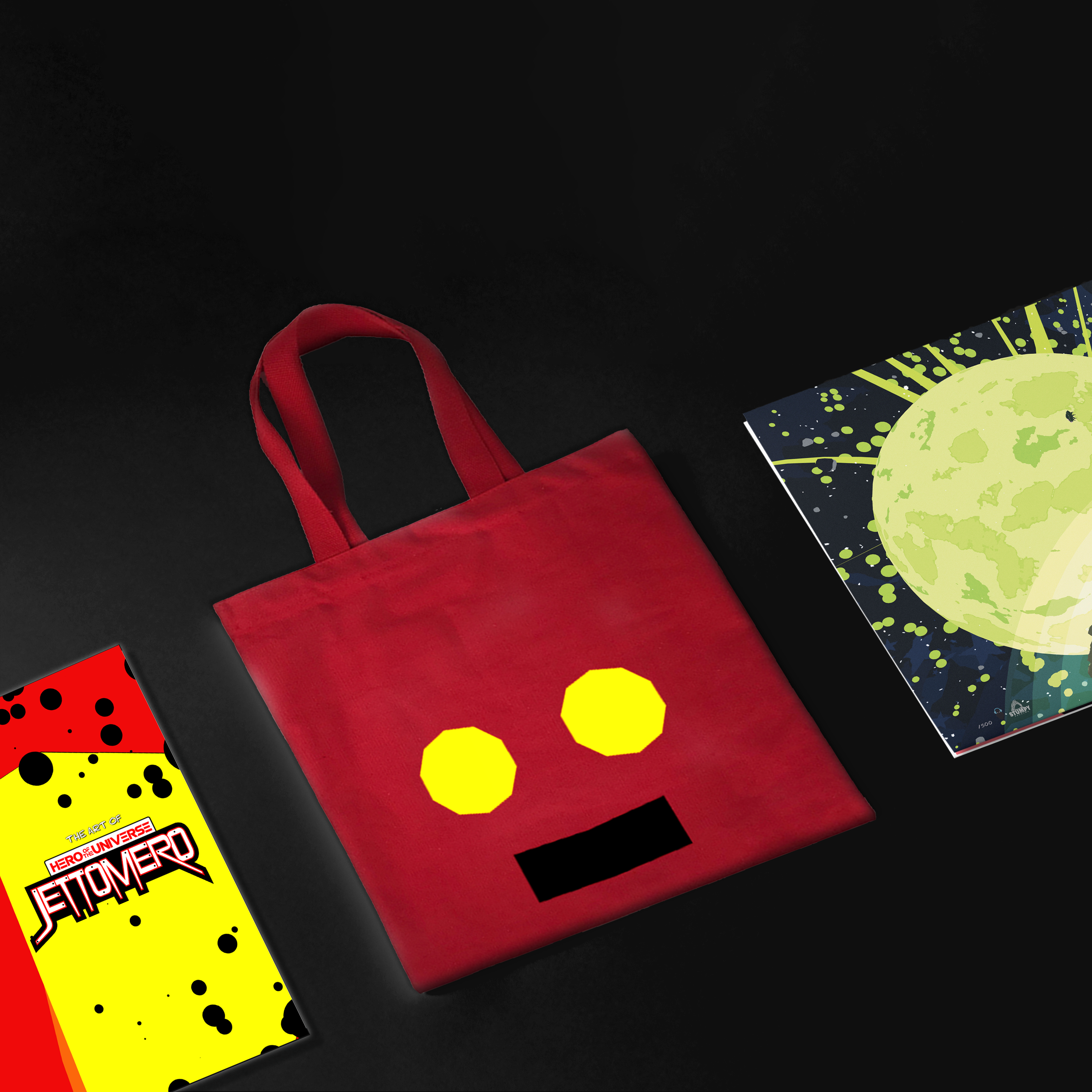 Jettomero Artbook, totebag and outer sleeve