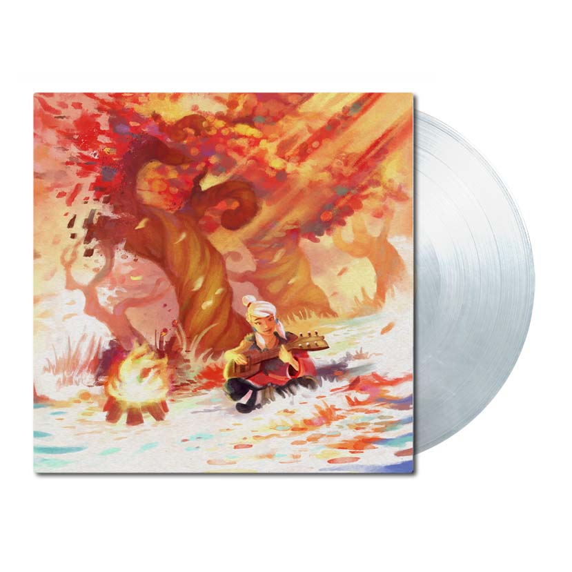 Windbound on white in clear marbled vinyl
