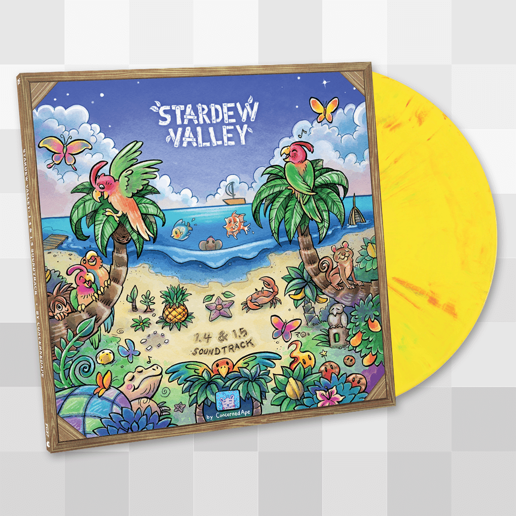 Stardew Valley 1.4/1.5 Single LP Front Cover with Yellow VInyl