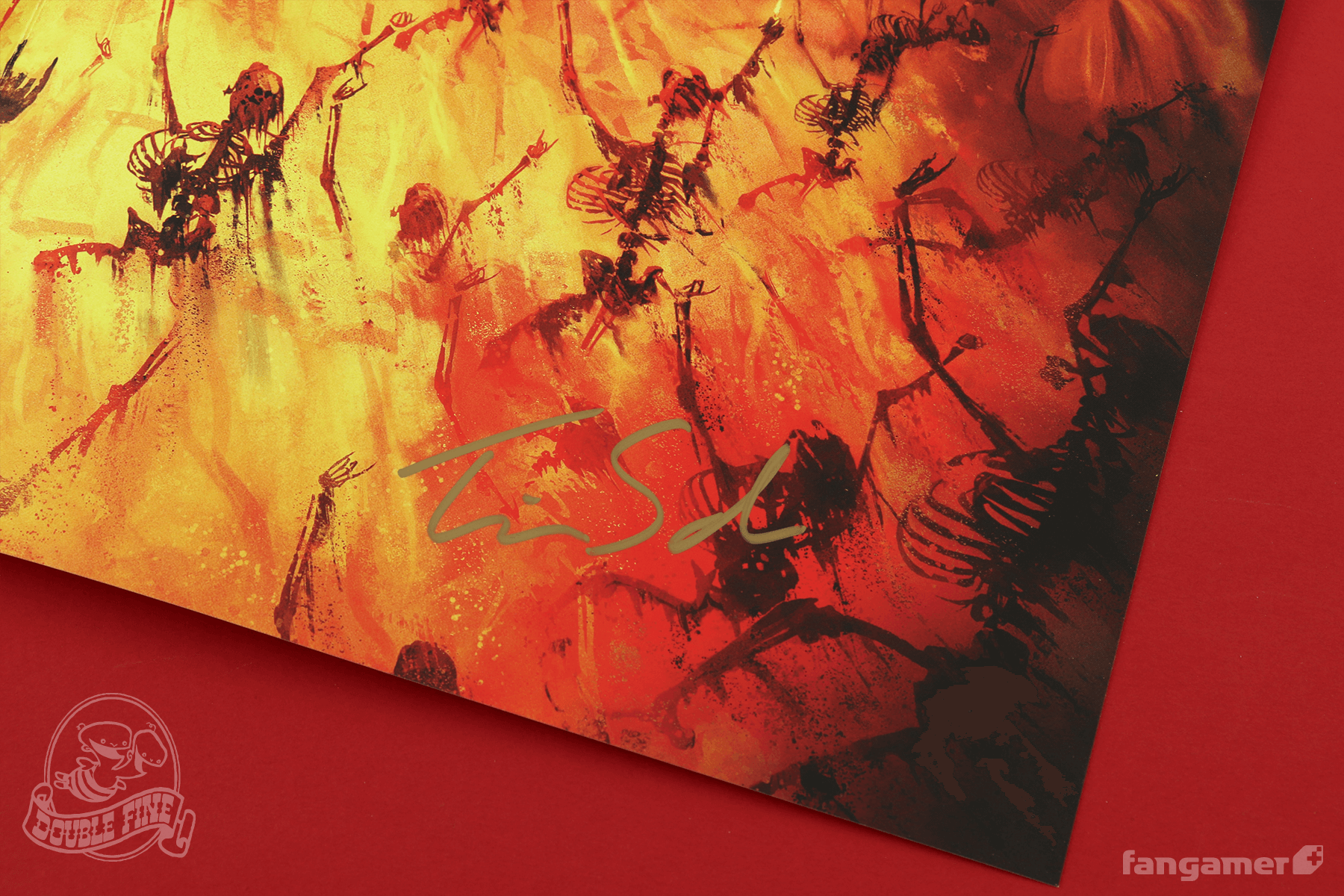 Brütal Legend soundtrack poster signed by Tim Schafer