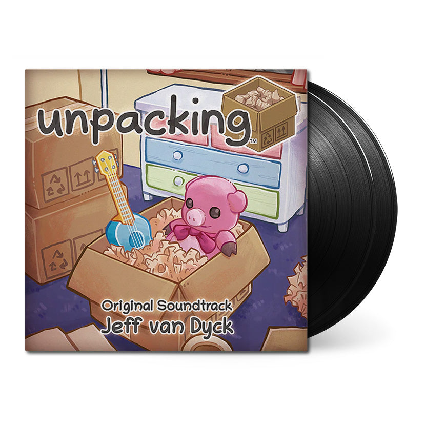 Unpacking Front Cover with black vinyl