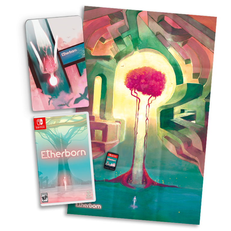 Etherborn video game, card and poster